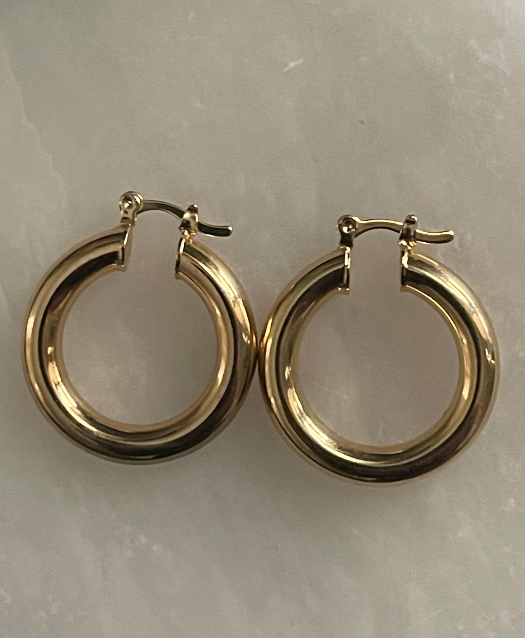 18k Gold Bonded Classic Hoops
