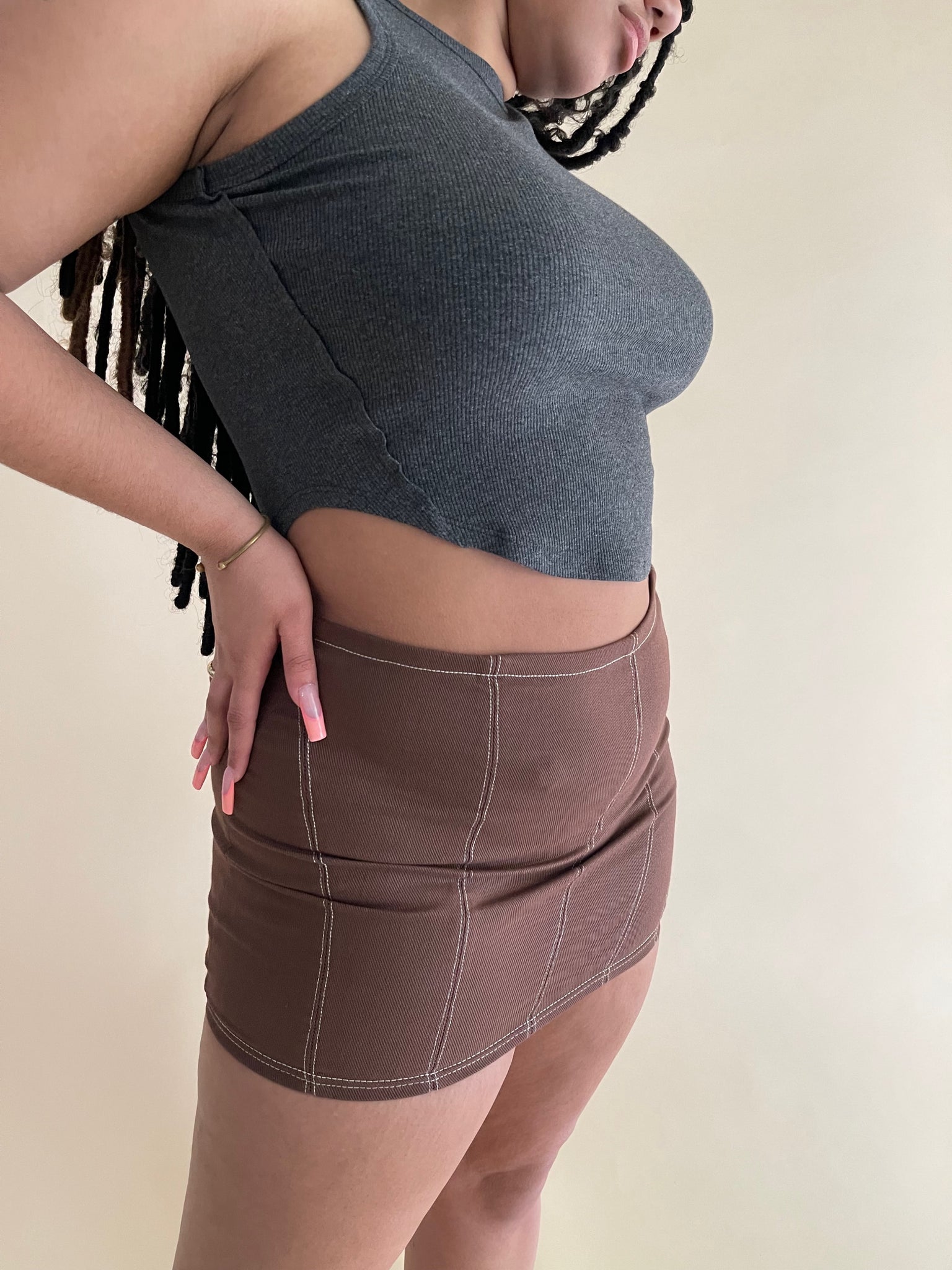Stitch Line Miniskirt
