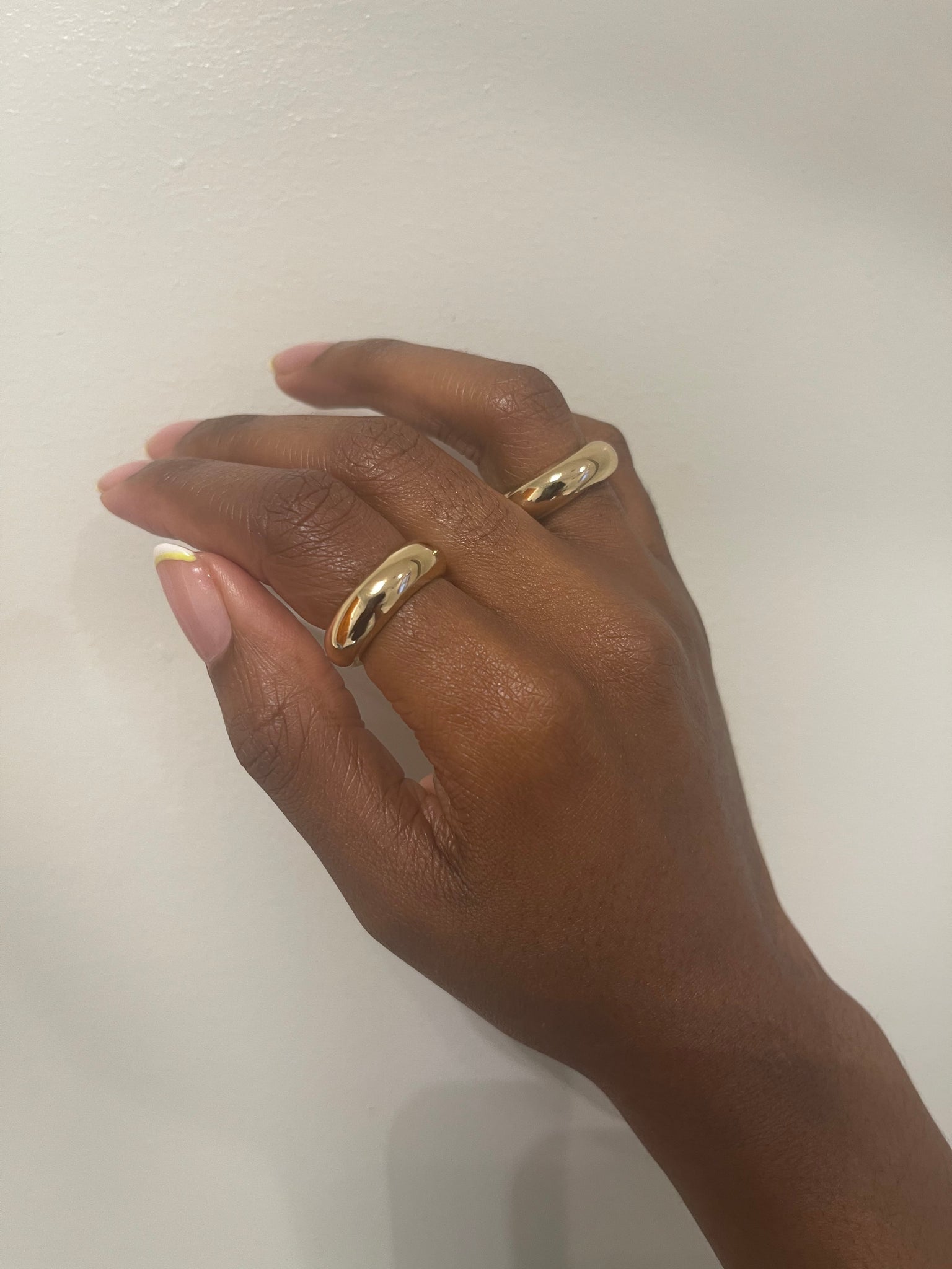 18k Gold Bonded Simple Chunky Ring